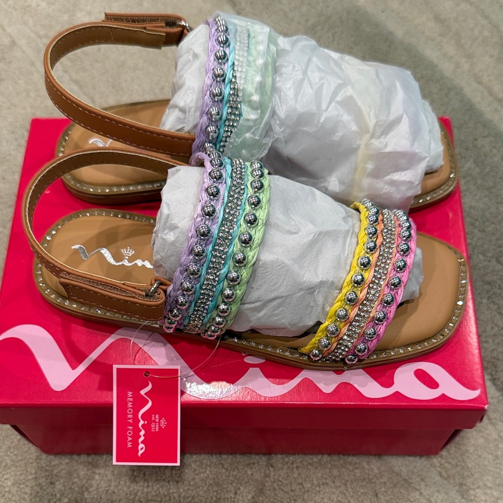 New Nina Multicolor Beaded Sandals